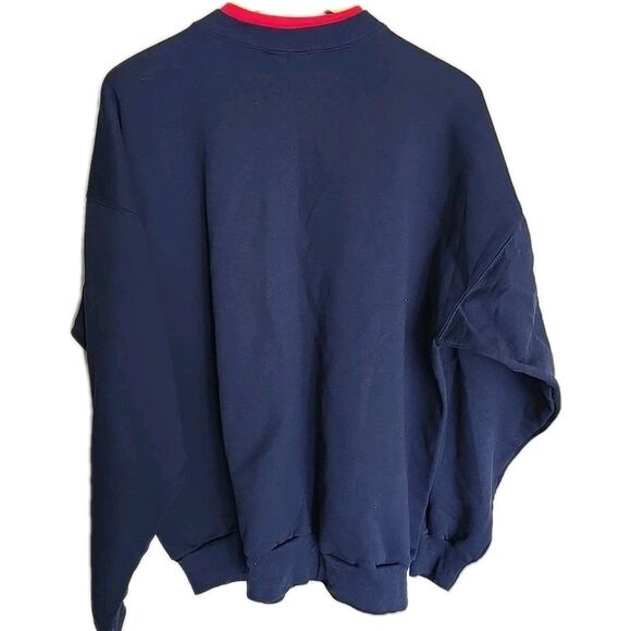 Vintage Cat Kitty Mouse Heart Womens Sweatshirt Grannycore Y2k 90s XL Navy Blue - Picture 2 of 8